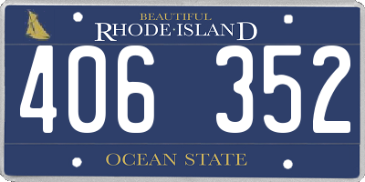 RI license plate 406352