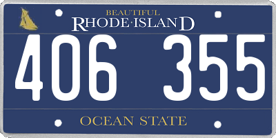 RI license plate 406355