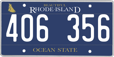 RI license plate 406356
