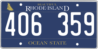 RI license plate 406359