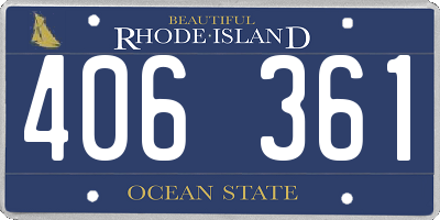 RI license plate 406361