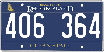RI license plate 406364