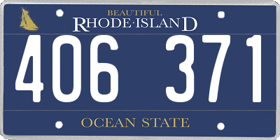RI license plate 406371