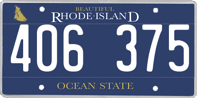 RI license plate 406375