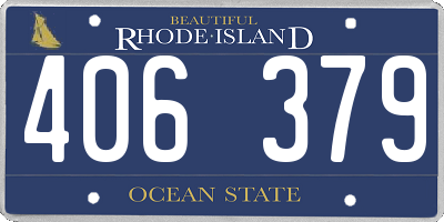 RI license plate 406379