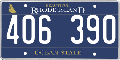 RI license plate 406390