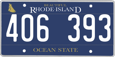 RI license plate 406393