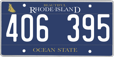 RI license plate 406395