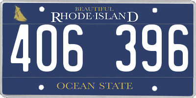 RI license plate 406396
