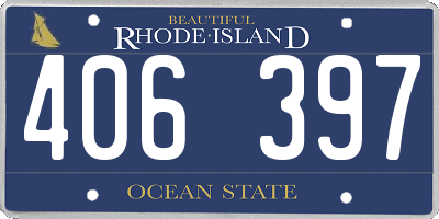 RI license plate 406397