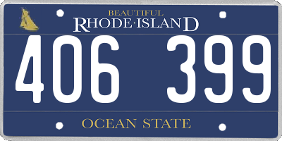 RI license plate 406399