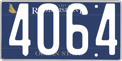 RI license plate 4064