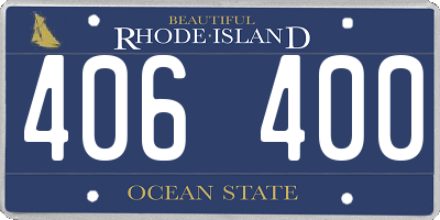 RI license plate 406400