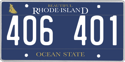 RI license plate 406401