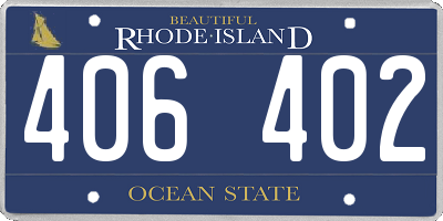 RI license plate 406402