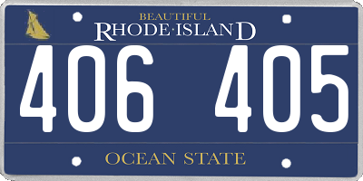 RI license plate 406405