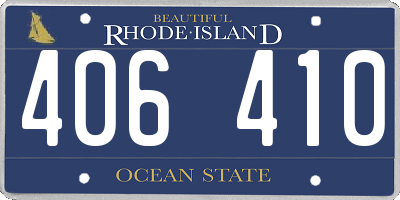 RI license plate 406410