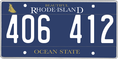 RI license plate 406412
