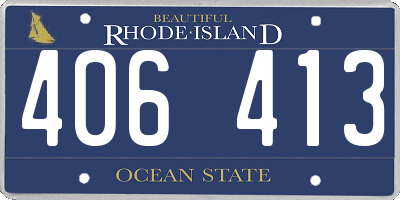 RI license plate 406413