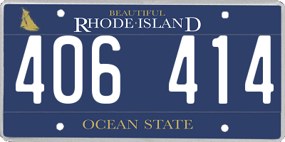 RI license plate 406414