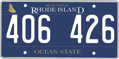 RI license plate 406426