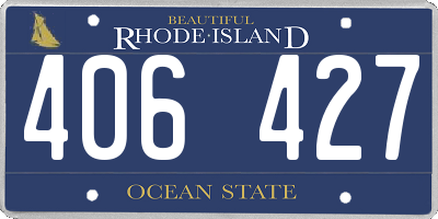 RI license plate 406427