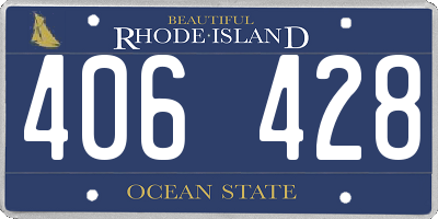 RI license plate 406428