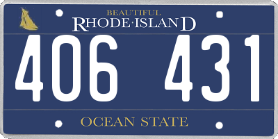 RI license plate 406431