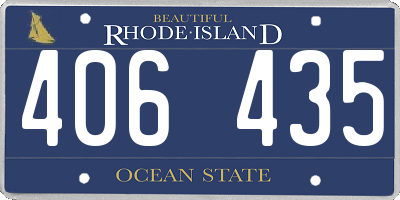 RI license plate 406435