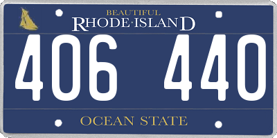 RI license plate 406440