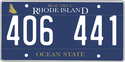RI license plate 406441