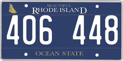RI license plate 406448