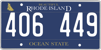 RI license plate 406449