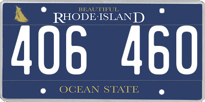 RI license plate 406460