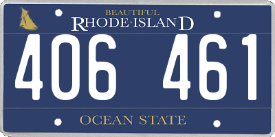 RI license plate 406461