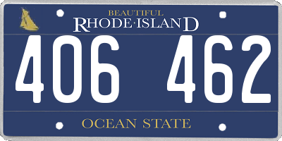 RI license plate 406462