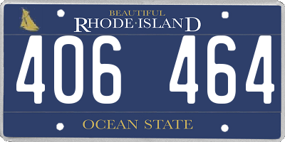 RI license plate 406464