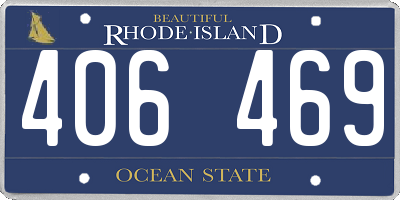 RI license plate 406469