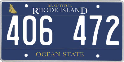 RI license plate 406472