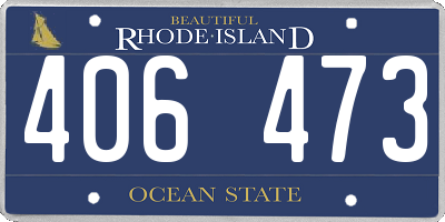 RI license plate 406473