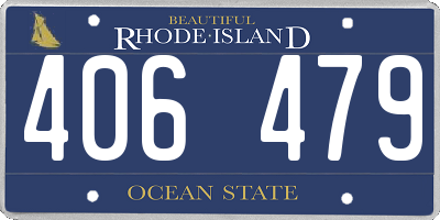 RI license plate 406479