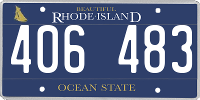 RI license plate 406483