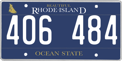 RI license plate 406484