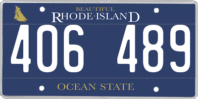 RI license plate 406489