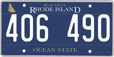 RI license plate 406490