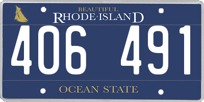 RI license plate 406491