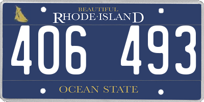 RI license plate 406493
