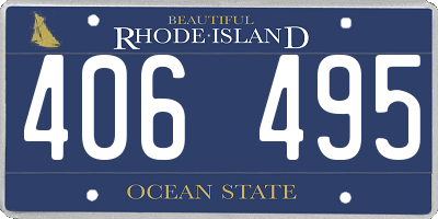RI license plate 406495