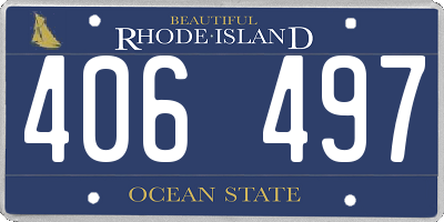 RI license plate 406497