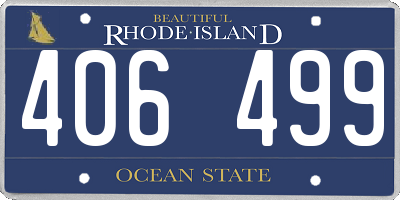 RI license plate 406499